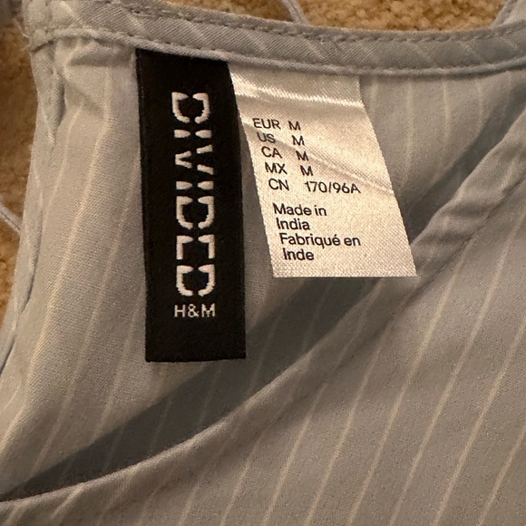 H&M Light Blue Striped Top - Picture 3 of 4